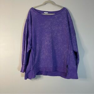 White Birch Purple Knit Top